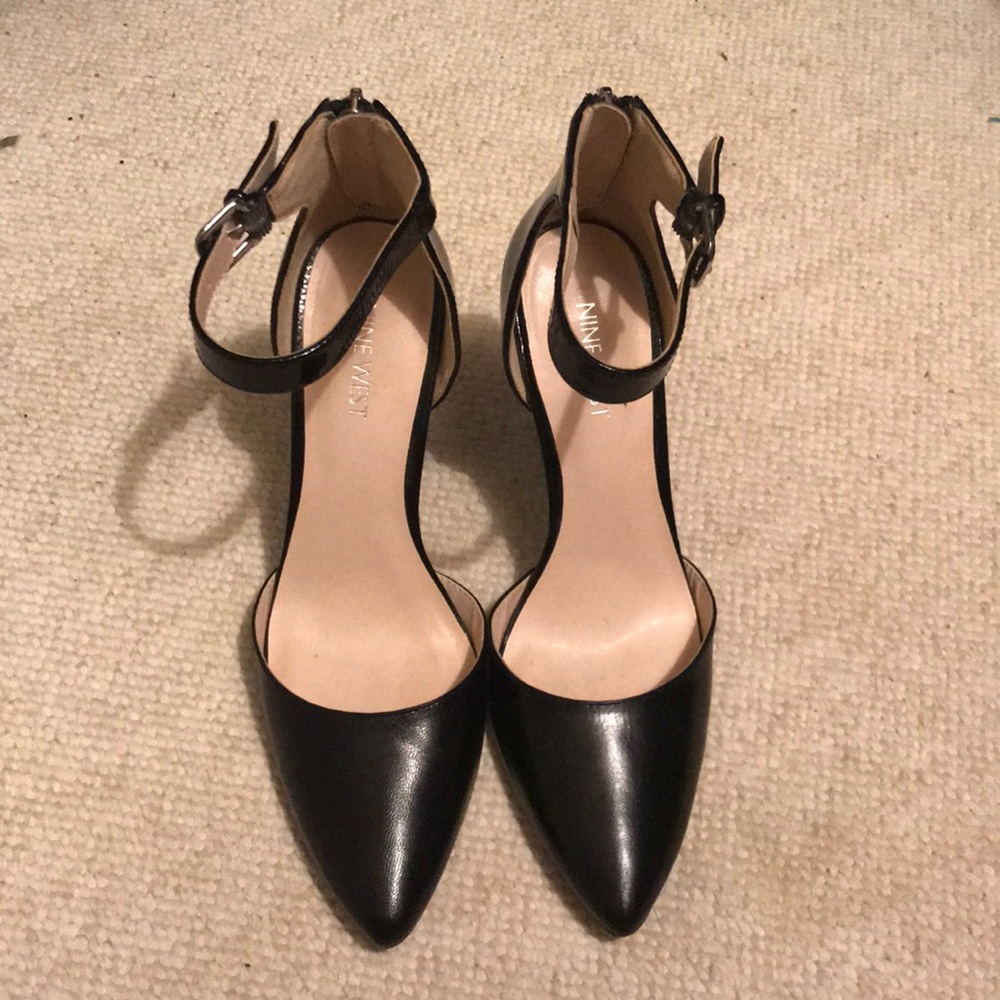 Womens Nine West pumps with ankle strap